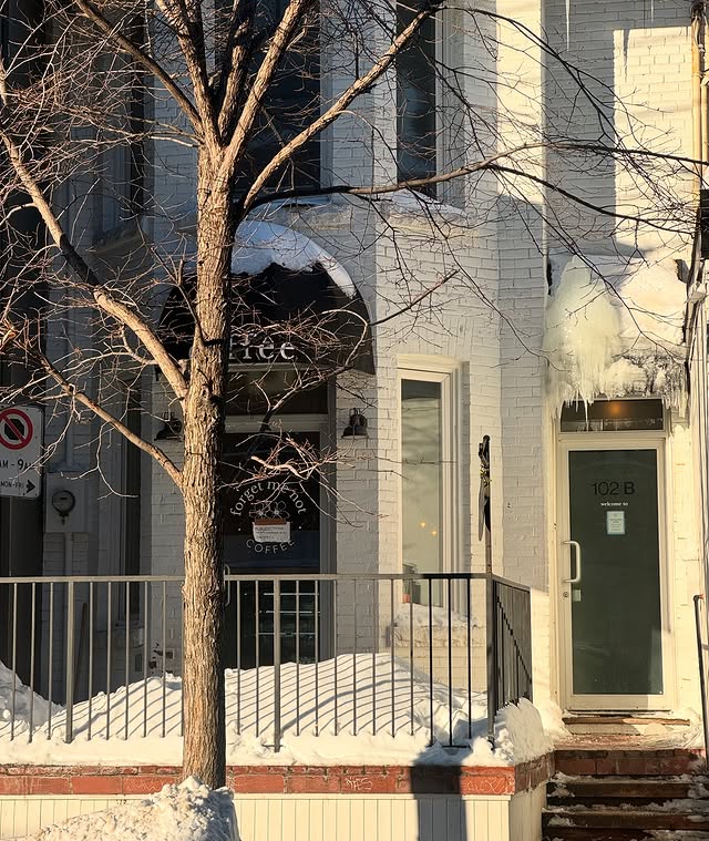 Forget Me Not Coffee on Ossington | Exterior of coffee shop with patio | Homes Almanac