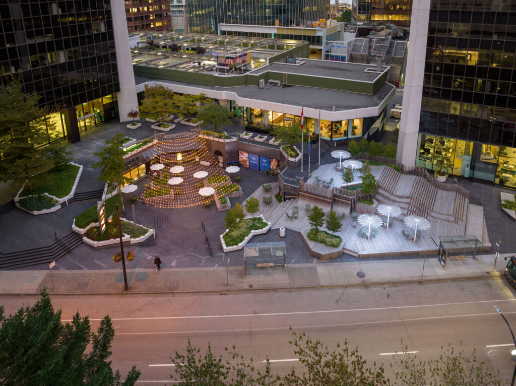 Dunsmuir Patio Vancouver | Aerial photo | Homes Almanac