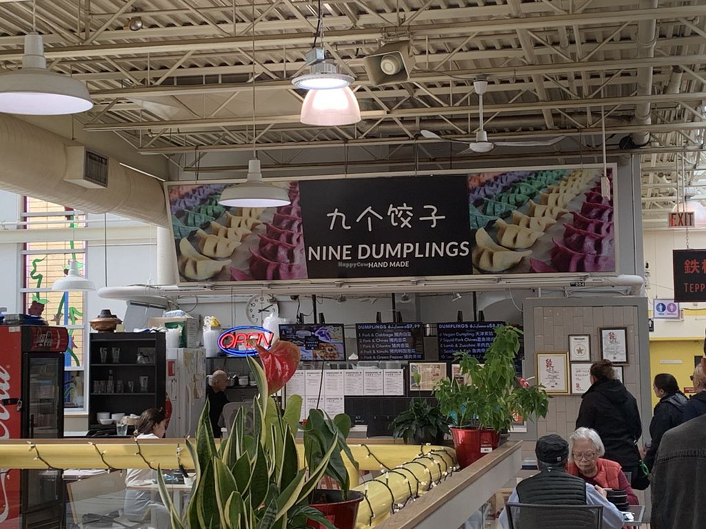 Nine Dumplings Vancouver | Exterior of Nine Dumplings food stall | Homes Almanac